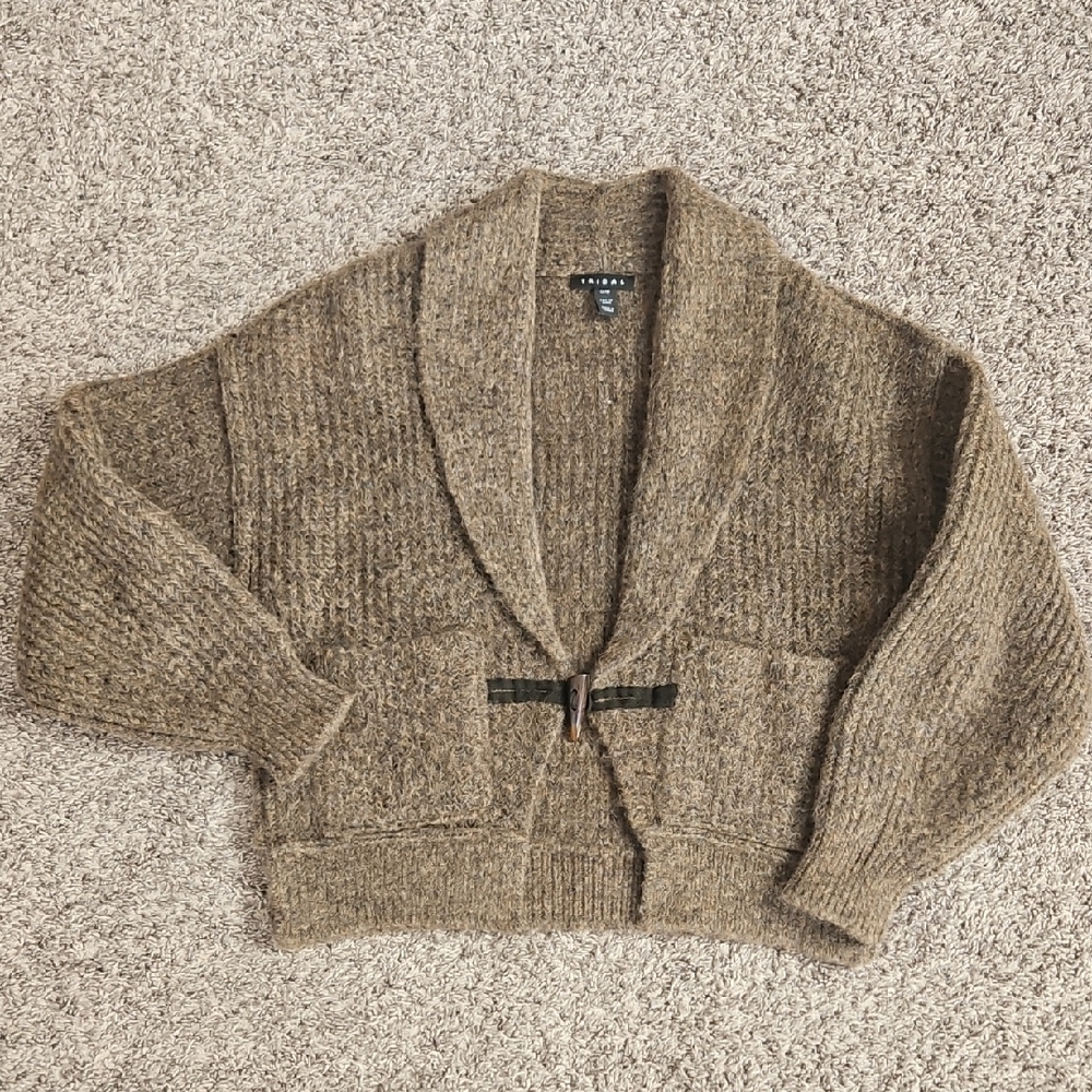 Tribal Brown Cardigan Sweater